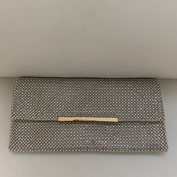 I-N-C Heather Shiny Mesh Clutch/ Shoulder Bag - Picture 2 of 6